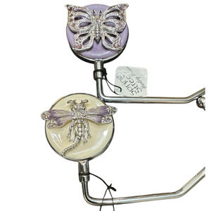 SPRING STREET BUTTERFLY DRAGONFLY PURSE HOOK SET 2 HANDBAG HOLDER NEW